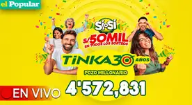 El pozo millonario de la Tinka se sorteará el domingo 11 de agosto a las 10:50 p.m.