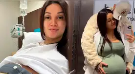 Jota Benz en la clínica para dar a luz a su bebé y acompañada de Jota Benz. Jota Benz en la clínica para dar a luz a su bebé y acompañada de Jota Benz.