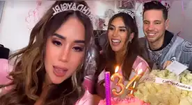Melissa Paredes cumplió 34 años y Anthony Aranda la sorprende con fiesta.