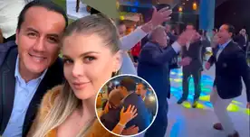 Richard Acuña muestra sus pasos de huaino en el cumpleaños de César Acuña.