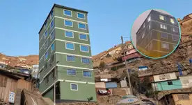 Construyen edificio de 7 pisos en lo alto de un cerro de SJL. Construyen edificio de 7 pisos en lo alto de un cerro de SJL.