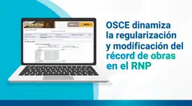 OSCE dinamiza la regularización en obras en el RNP