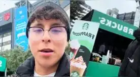 Estudiante de la UCV tiene peculiar reacción al ver un Starbucks en su campus y es viral en TikTok.