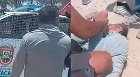 Adulto mayor fue maniatado y golpeado por población que pide justicia. Adulto mayor fue maniatado y golpeado por población que pide justicia.