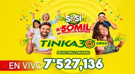 El pozo millonario de la Tinka se sorteará el domingo 15 de septiembre a las 10:50 p.m.