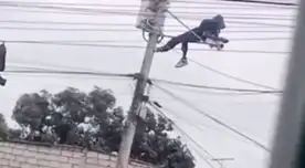 El delincuente sufrió las consecuencias al quedar electrocutado.
