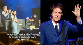 Así fue la pedida de mano en el concierto de Paul McCartney.