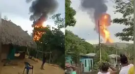 Colombia: preciso momento en que volcán San José Mulatos erupciona y hace correr a los pobladores