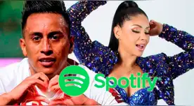 Así aparecen Christian Cueva y Pamela Franco en Spotify.