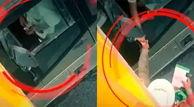 Policía de Tránsito recibe coima de conductor de bus para evitar una papeleta Policía de Tránsito recibe coima de conductor de bus para evitar una papeleta