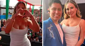 Pamela López se da un baño de popularidad en presentación junto a Orquesta Candela