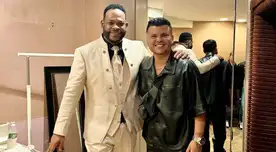 Salsero peruano Jeinson Manuel junto a dominicano Yiyo Sarante.