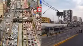 Camioneta impactó contra poste de luz y ocasionó el cierre parcial de la Vía Expresa.