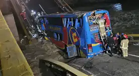 Bus cae al río tras colapso de puente Chancay.