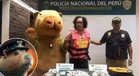 Policía terna de capibara captura a alias 'Machin' por presunta venta de drogas.