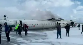 Canadá: Avión Delta Airlines se estrella con pasajeros a bordo al aterrizar en Toronto y deja varios heridos