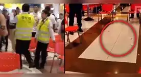 Reportan rajaduras en el piso del patio de comidas del Mall del Sur y usuarios abandonan el lugar por temor a desgracia Reportan rajaduras en el piso del patio de comidas del Mall del Sur y usuarios abandonan el lugar por temor a desgracia