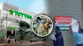 Histórica tienda Tottus es clausurada por condiciones insalubres.