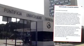 PUCP envía comunicado sobre el fallecimiento de su estudiante tras incidente en campus.