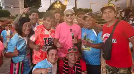 Chino Risas se dio baño de popularidad en el Parque Universitario.