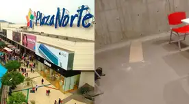 Cae parte de la estructura del techo en el patio de comida del centro comercial Plaza Norte.