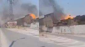 Gigantesco incendio aterra a los vecinos de Lurigancho - Chosica.