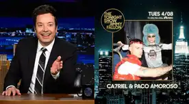 Ca7riel y Paco Amoroso en The Tonight Show