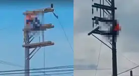 Trabajadores de Hidrandina reciben potente descarga eléctrica en Trujillo.