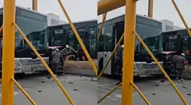 Estación Parque del Trabajo: mototaxi ingresa a carril exclusivo y provoca accidente con bus del Metropolitano Estación Parque del Trabajo: mototaxi ingresa a carril exclusivo y provoca accidente con bus del Metropolitano