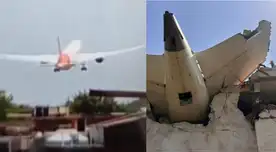 Avión de Air India con 242 pasajeros se estrella tras despegar.