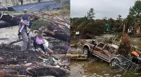 Así arrasó el río en 10 minutos según un video viral estremecedor.
