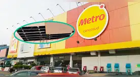 Parte del techo de METRO colapsa y supermercado fue clausurado temporalmente en Plaza Lima Sur