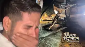 Dimas Ysla se quiebra tras vivir accidente de Gran Orquesta Internacional.