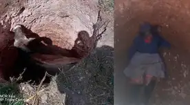 Adulta mayor cae a zanja con dos metros de profundidad.