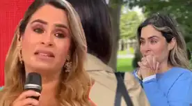 Ethel Pozo llora al despedir a su hija.