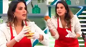 Valeria Piazza pasa ROCHE al intentar preparar en vivo pan con chicharrón y todo SALE MAL: "Ayúdame..."