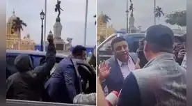 alcalde Wilmer Sánchez recibe huevazo en protesta tras atentado