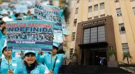 Enfermeras salen a las calles tras acatar huelga nacional Enfermeras salen a las calles tras acatar huelga nacional