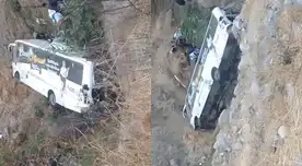 Bus de la orquesta "Oscar Manuel y su Historia Romántica" se despitó y cayó en la ruta de Canta.