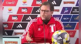 Manuel Barreto dio su primera conferencia como entrenador de la selección peruana. Foto: FPF