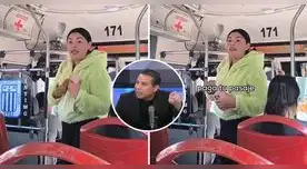 Usuarios grabaron la discusión que tuvo la suboficial Cuba con un chofer que le pidió que pague su pasaje