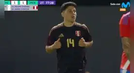 Felipe Chávez debutó con la camiseta de la selección peruana frente a Chile. Foto: captura/Movistar Deportes