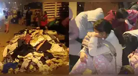 Ropa donada a damnificados del incendio en SJM es abandonada en la calle.