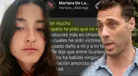 Mariana de la Vega rompió su silencio y habló sobre su ampay con Gustavo Salcedo.