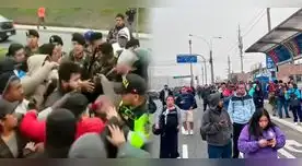 Decenas de choferes han bloqueado parte de la avenida Gambetta, en el Callao Decenas de choferes han bloqueado parte de la avenida Gambetta, en el Callao