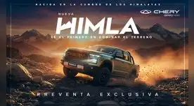 Forjada en la montaña más dura del mundo, la nueva Chery Himla llega al Perú para desafiar la costa, los Andes y la selva. La preventa ya comenzó. Fuente: Difusión. Forjada en la montaña más dura del mundo, la nueva Chery Himla llega al Perú para desafiar la costa, los Andes y la selva. La preventa ya comenzó. Fuente: Difusión.