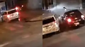 Mujer es atropellada tras fuerte choque de dos autos en cruce de SJL: video revela el momento exacto del impacto