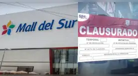 Mall del Sur es clausurado por la Municipalidad de San Juan de Miraflores.