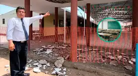Chiclayo: techo de colegio se desploma en plena jornada escolar y director expone la verdad