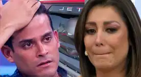 Christian Domínguez y Karla Tarazona pasa susto por accidente vehicular. Christian Domínguez y Karla Tarazona pasa susto por accidente vehicular.